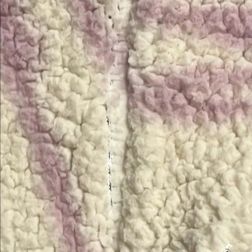 Carter's Girls Purple & Cream 1/3 Zip Fleece Pullover Size 7/7A